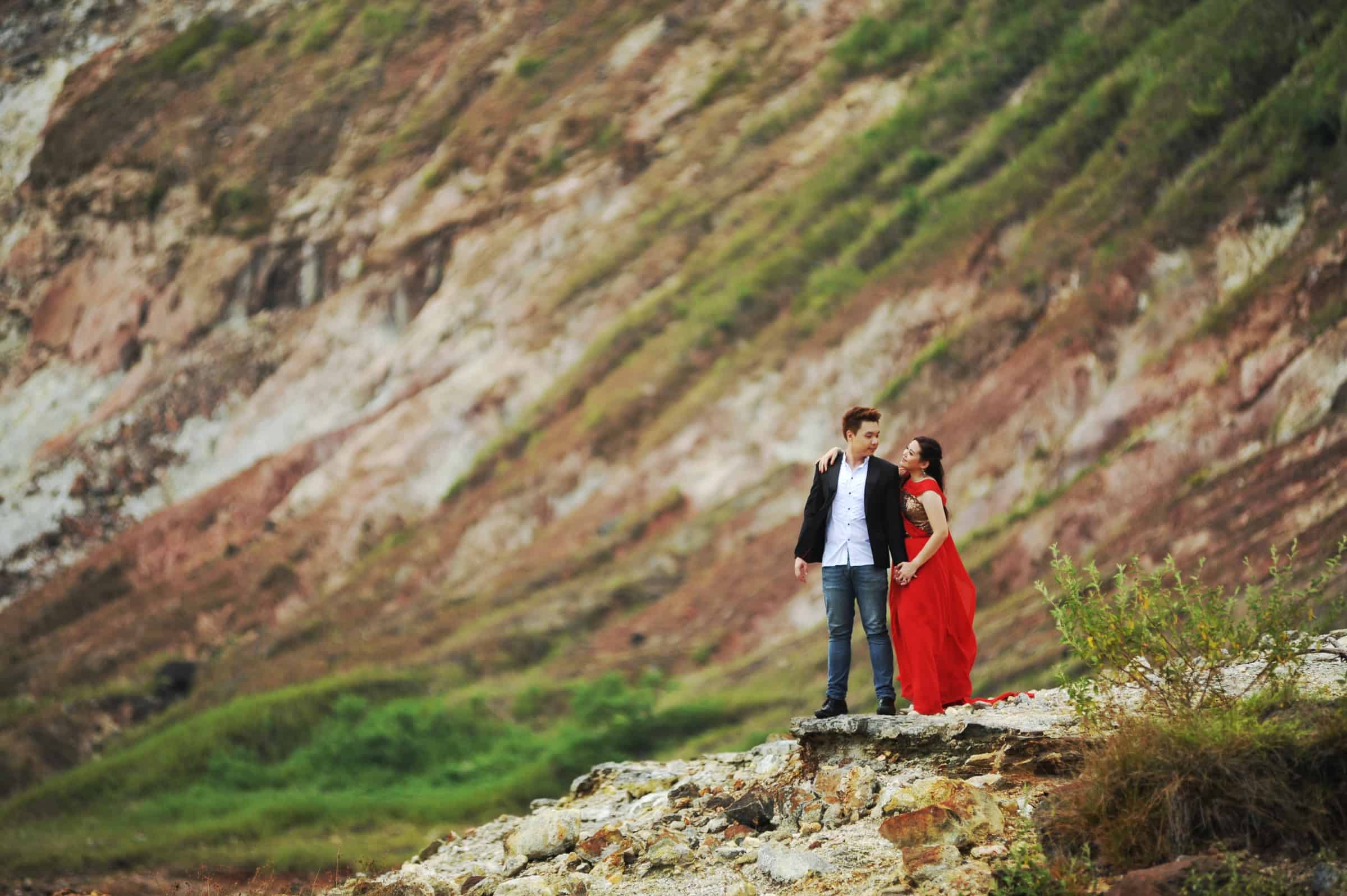 Leave and cleave in marriage - a prenuptial shot inside Taal Lake.