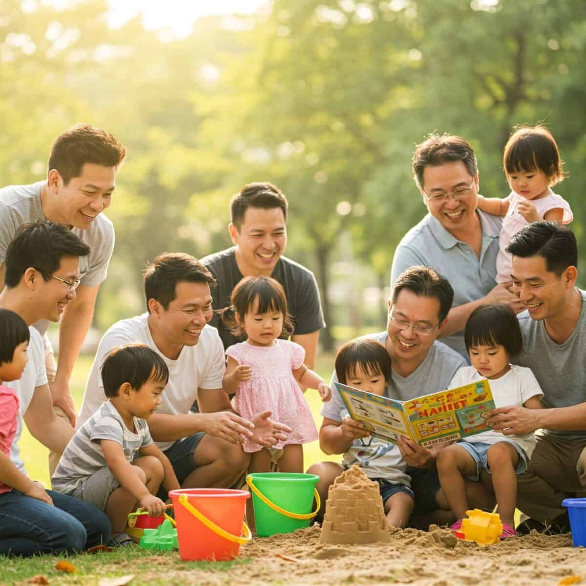 Dads actively embracing and nurturing their role through intentional fatherhood.