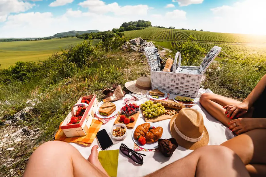 couple having picnic