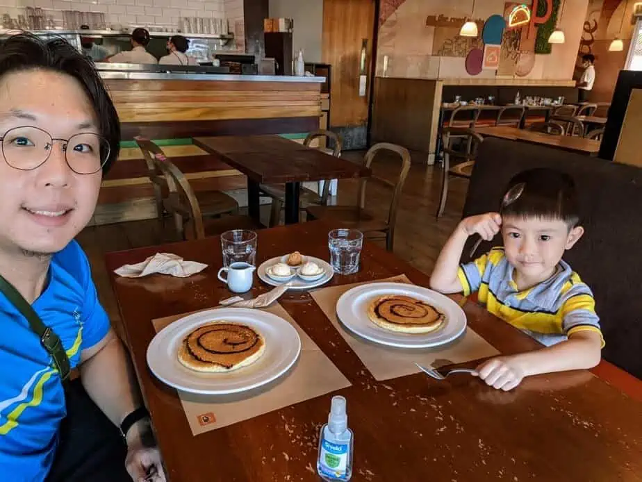 father and son pancakes