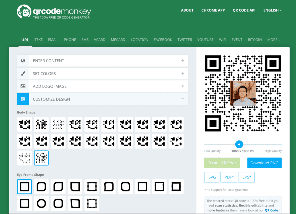 QR Code Money design page.