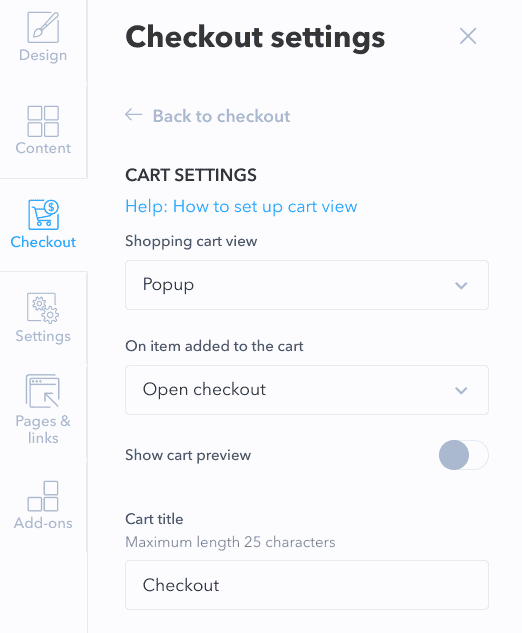SpreadSimple Cart Settings Config 1.